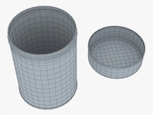 Kitchen Storage Steel Jar 250 gram M 1 3D Model