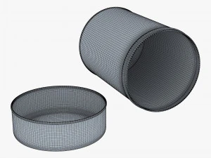Kitchen Storage Steel Jar 250 gram M 1 3D Model