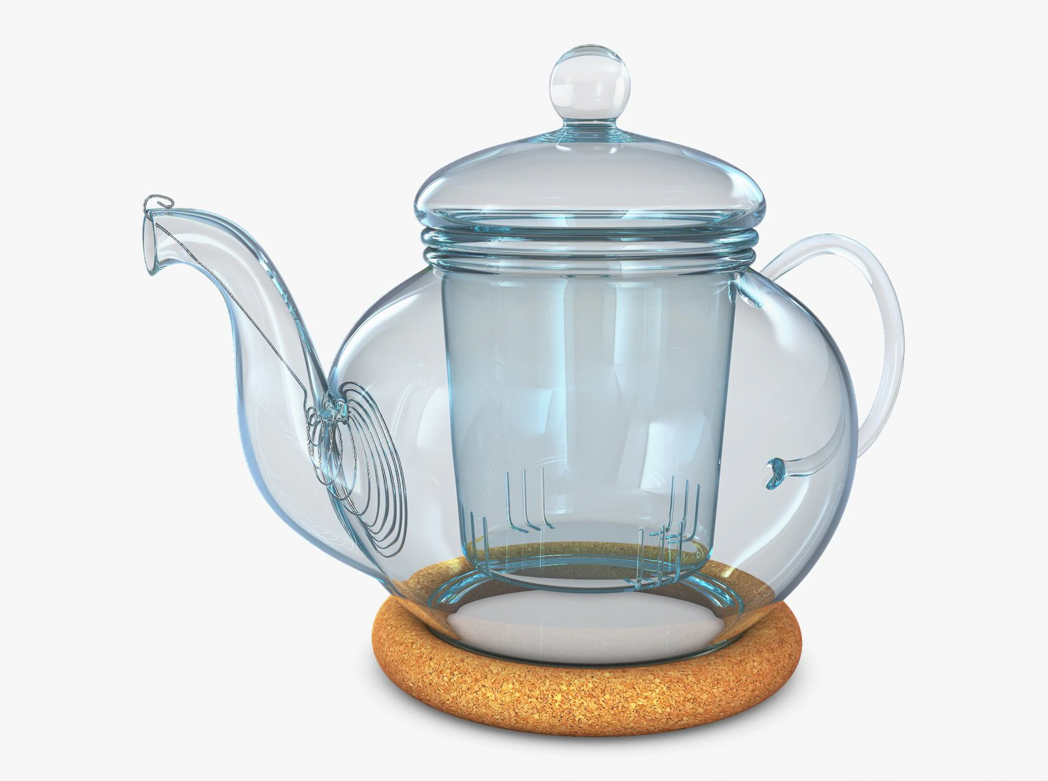 Glass Teapot 350ml M 1 3D Model .c4d .max .obj .3ds .fbx .stl .blend 