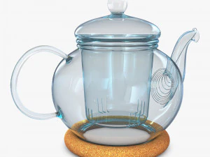 Glass Teapot 350ml M 1 3D Model