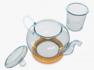 Glass Teapot 350ml M 1 3D Model