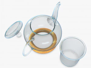 Glass Teapot 350ml M 1 3D Model