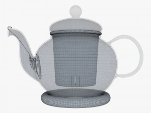 Glass Teapot 350ml M 1 3D Model