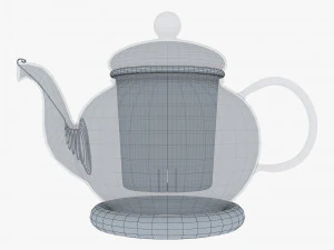 Glass Teapot 350ml M 1 3D Model