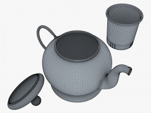 Glass Teapot 350ml M 1 Modelo 3D