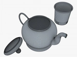 Glass Teapot 350ml M 1 3D Model