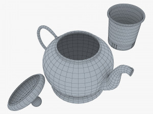 Glass Teapot 350ml M 1 Modelo 3D