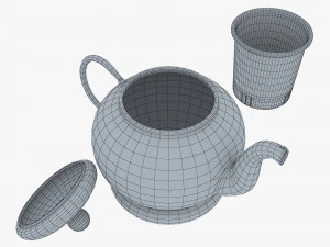 Glass Teapot 350ml M 1 3D Model
