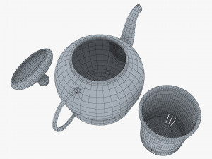 Glass Teapot 350ml M 1 Modelo 3D