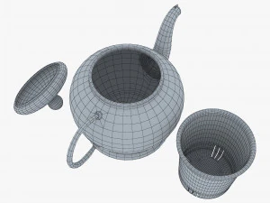 Glass Teapot 350ml M 1 3D Model