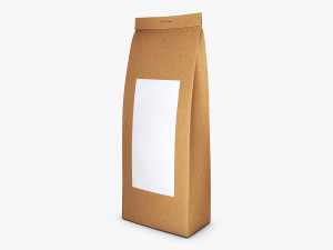 Paper Bag With Label M 1 3D Model