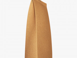 Paper Bag With Label M 1 3D 모델