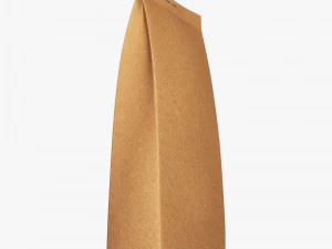 Paper Bag With Label M 1 3D Model