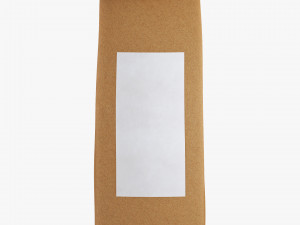 Paper Bag With Label M 1 3D 모델