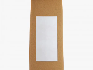 Paper Bag With Label M 1 3D Model