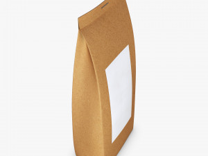 Paper Bag With Label M 1 3D 모델