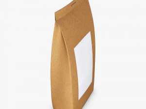 Paper Bag With Label M 1 3D Model