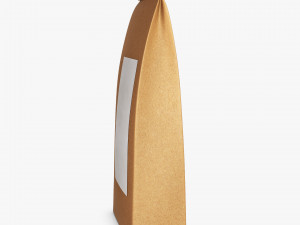 Paper Bag With Label M 1 3D 모델