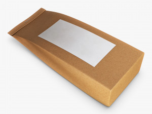 Paper Bag With Label M 1 3D 모델