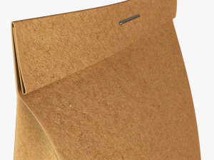 Paper Bag With Label M 1 3D Model