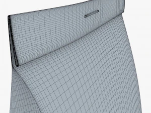 Paper Bag With Label M 1 3D Model