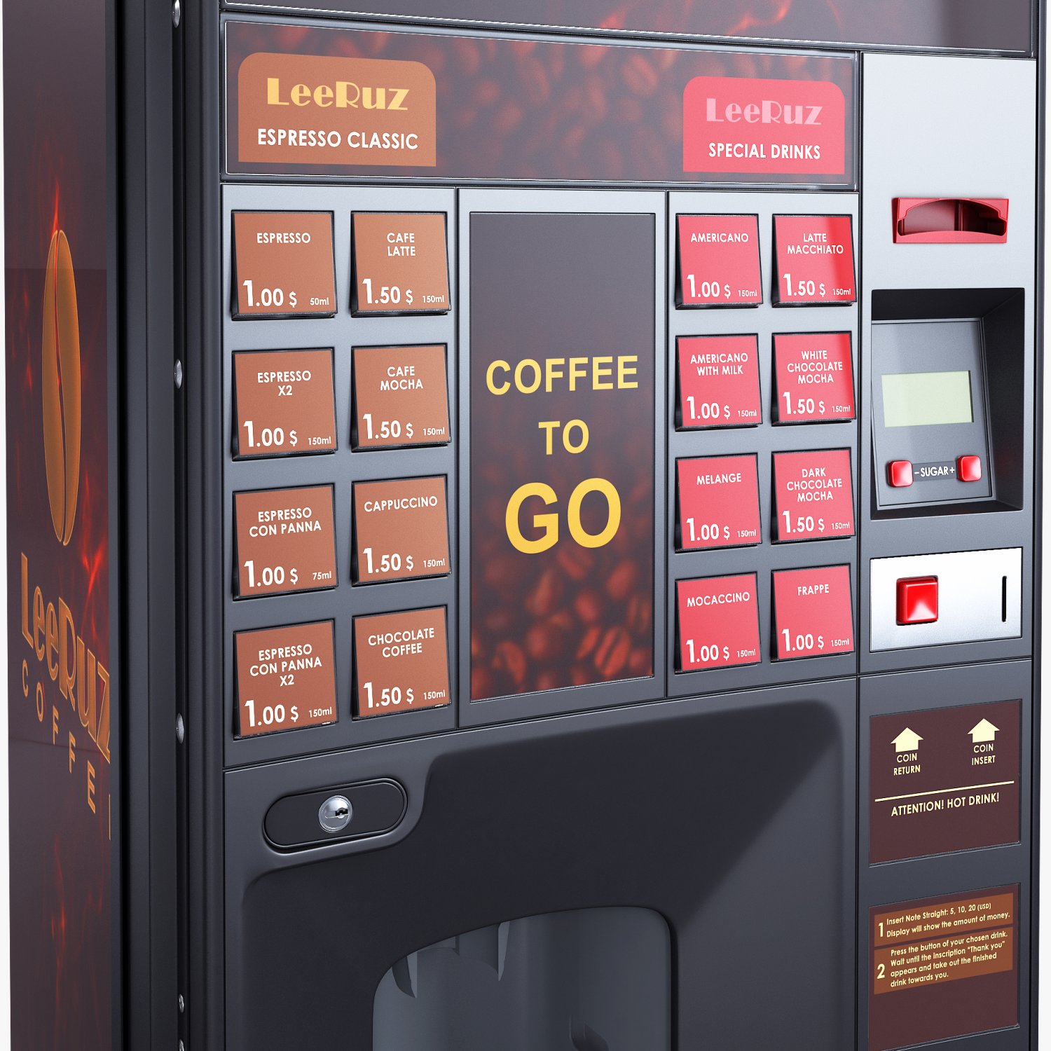 Coffee Vending Machine Luce X1 Pro ES M 1 3D in 3DExport