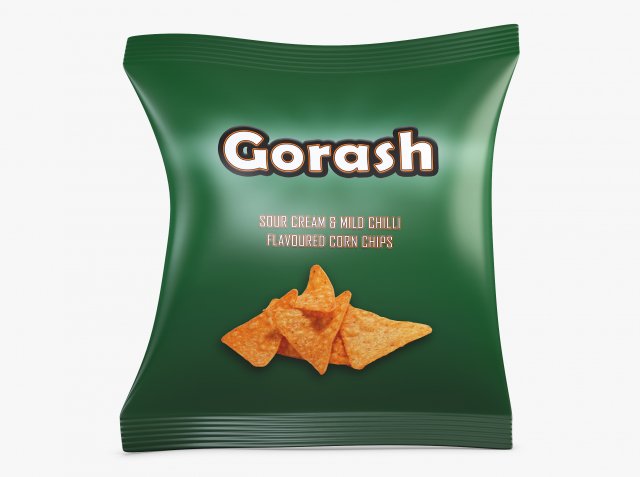 Chips Packaging Gorash Simple M 1 Modèle 3D .c4d .max .obj .3ds .fbx .stl .blend 