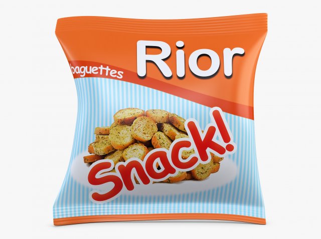 Snack Packaging Rior Simple M 1 3D Model .c4d .max .obj .3ds .fbx .stl .blend 