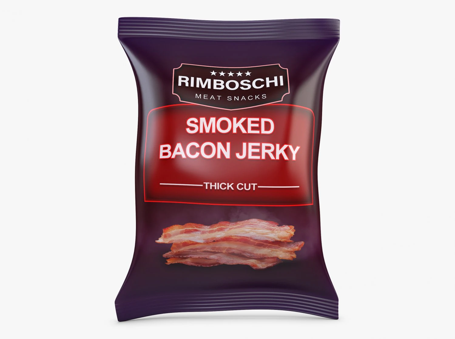 Snack Packaging Rimboschi Bacon Simple M 1 3D Model .c4d .max .obj .3ds .fbx .stl .blend
