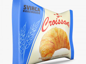 Croissant Packaging Svirca Simple M 1 3D Model