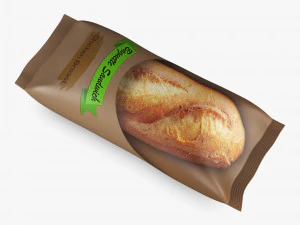 Baguette Sandwich Packaging Simple M 1 3D Model