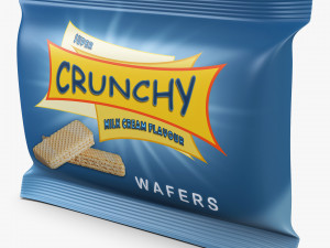 Wafers Crunchy Packaging Simple M 1 3D Model