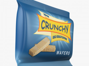 Wafers Crunchy Packaging Simple M 1 3D Model