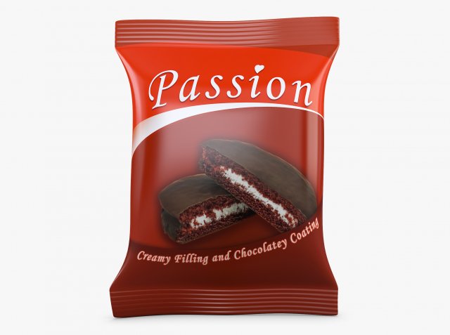 Cake Packaging Passion Simple M 1 Modello 3D .c4d .max .obj .3ds .fbx .stl .blend 