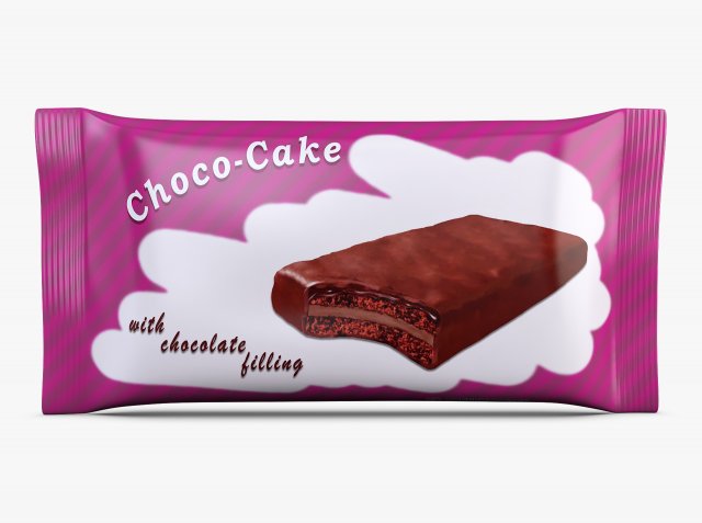 Choco Cake Packaging Simple M 1 3D 모델 .c4d .max .obj .3ds .fbx .stl .blend 