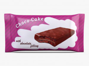 초코케이크 포장 심플M 1 3D 모델
