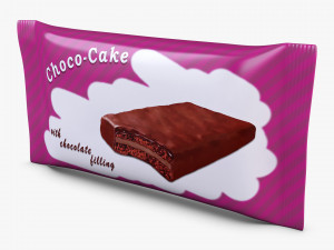 Choco Cake Packaging Simple M 1 3D 모델