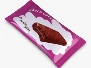 Choco Cake Packaging Simple M 1 3D 모델