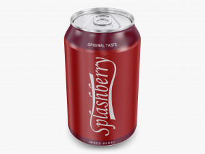 Splashberry Soda Can 330ml Simple M 1 3D Model