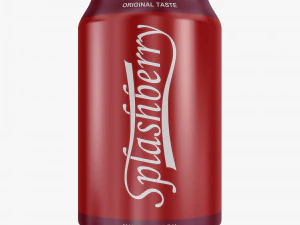 Canette de soda Splashberry 330 ml Simple M 1 Modèle 3D