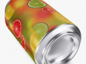 Citrus Day Grapefruit Soda Can 330ml Simple M 1 3D Model