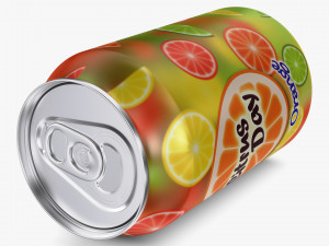 Citrus Day Orange Soda Can 330ml Simple M 1 3D Model