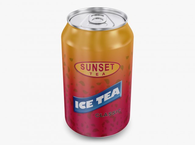 Ice Tea Classic Can 330ml Simple M 1 3D मॉडल .c4d .max .obj .3ds .fbx .stl .blend 