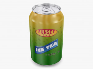 Ice Tea Green Can 330ml Simple M 1 3D Model