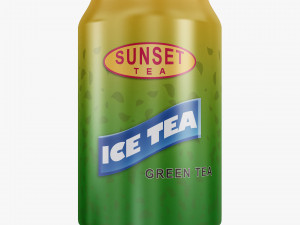 Ice Tea Green Can 330ml Simple M 1 3D-Modell