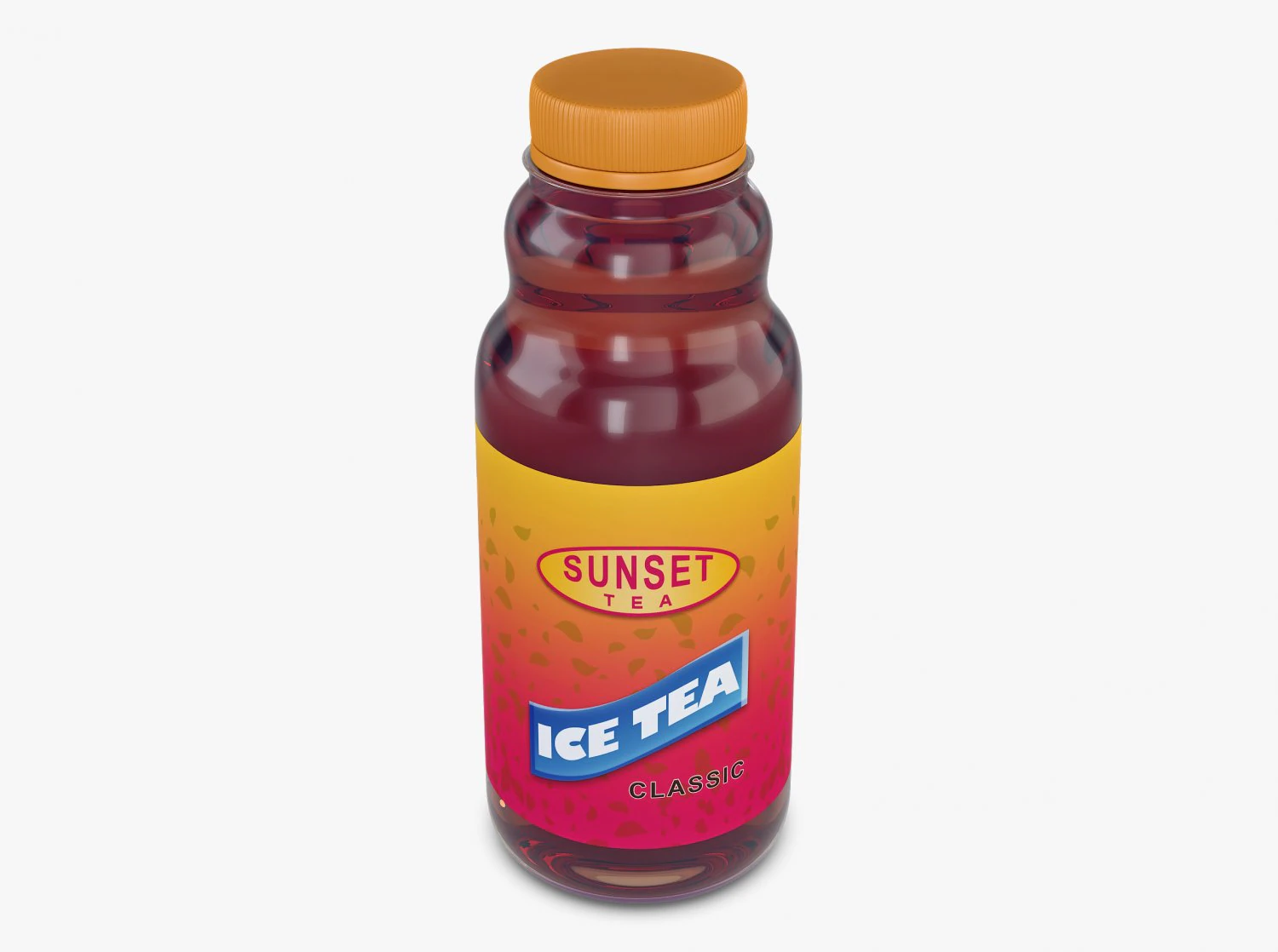 Ice Tea Classic Bottle 450ml Simple M 1 3D Model .c4d .max .obj .3ds .fbx .stl .blend 