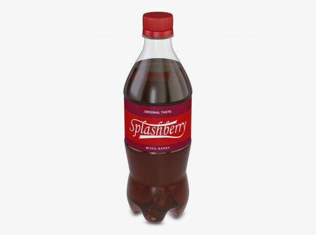 Splashberry Bottle 500ml Simple M 1 3D Model .c4d .max .obj .3ds .fbx .stl .blend 