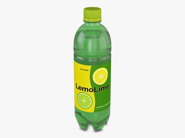 Lemolime Bottle 500ml Simple M 1 3D Modell .c4d .max .obj .3ds .fbx .stl .blend