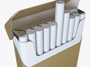 Cigarettes Pack Super Slims Opened M 1 3D Model