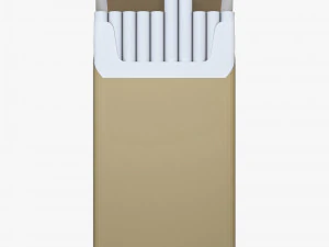 Cigarettes Pack Super Slims Opened M 1 3D Model